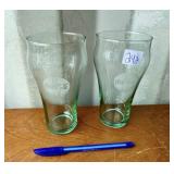 2 COCA COLA GLASSES
