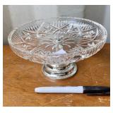 RAISED PINWHEEL CRYSTAL DISH