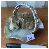METAL BASKET WITH PERFUME, METAL BOX