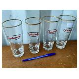 4 LABATT'S GLASSES