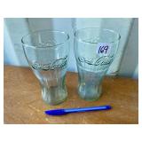 2 COCA COLA GLASSES