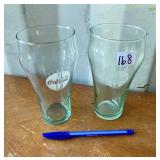2 COCA COLA GLASSES