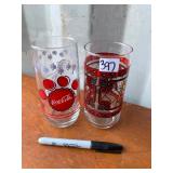 2 COCA COLA GLASSES