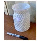 WHITE GLASS VASE