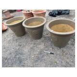 3 LARGE PLANTERS (LIGHTWEIGHT)