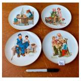 4 NORMAN ROCKWELL PLATES