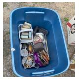 BLUE TOTE AND CONTENTS