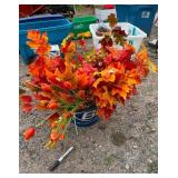 BUD LIGHT METAL PAIL WITH FLOWERS
