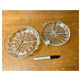 2 GLASS DIVIDED DISHES