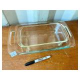 2 GLASS BAKING DISHES