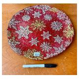 GLASS CHRISTMAS PLATTER