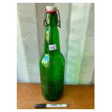 GREEN GLASS BOTTLE