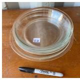GLASS PIE DISHES
