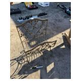 ORNATE METAL MAGAZINE RACK