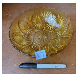 VINTAGE AMBER GLASS BOWL