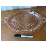 PINK DEPRESSION GLASS PLATTER