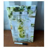 GLASS DRINK DISPENSER IN BOX