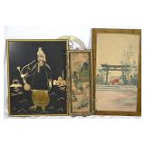 3 Pc Asian Decorative Art