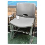 6 Modern Stacking Chairs