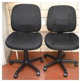 (2) swivel chairs on castors
