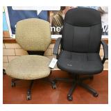 2 rolling office chairs