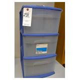 3 Drawer Plastic Bins
