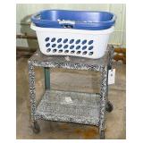 A Vintage Steel Equipment Cart