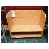 A Wood Rolling Book Cart