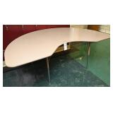 A Large Half Round Classroom Table