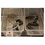 2 small totes of potato mashers