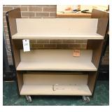 3 Shelf Mobile Book Cart