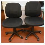 2 rolling matching  office chairs