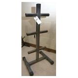 A Weight Room Plate Stand