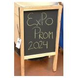 Chalkboard easel