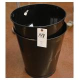 (2) Metal Trash containers