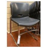 3 stack-able office chairs