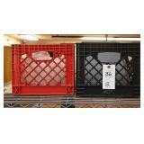 2 Plastic Milk Crates
