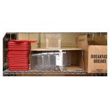 (14 ) 6 quart food containers with lids