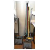 10 Pc Brooms & Dust Pans