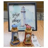 3Pc Lighthouse Theme Decor