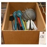 Box of kitchen utensils