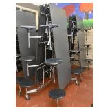 (2) 12 seat folding cafeteria tables