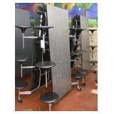 (2) 12 seat folding cafeteria tables