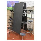 (2) 12 seat folding cafeteria tables