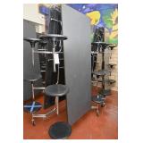 (2) 12 seat folding cafeteria tables