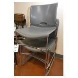 6 Modern Stacking Chairs