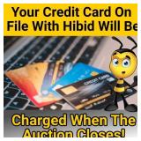 The Credit Card on file with Hibid will be charged