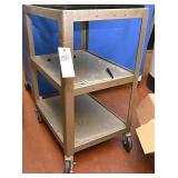 3 tier stainless rolling cart