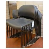 8 stack-able office chairs