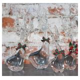 4 Enesco Art Glass Reindeer